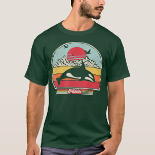 Camiseta Ballena asesina con estilo retro orca