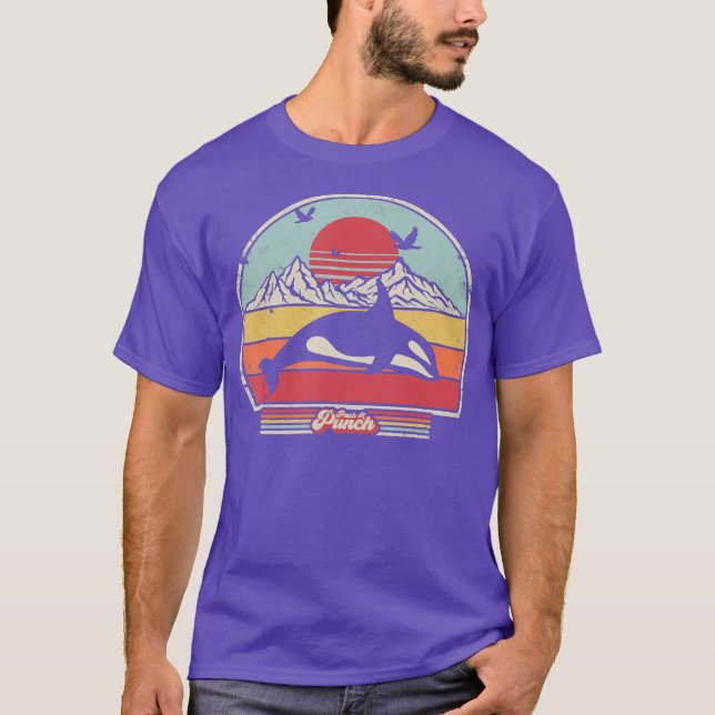 Camiseta Ballena asesina con estilo retro orca (Anverso)