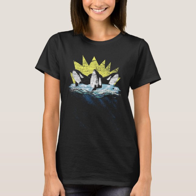Camiseta Ballena asesina de animales de los océanos de orca (Anverso)