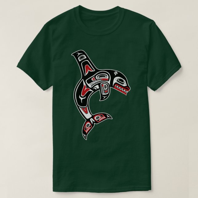 Camiseta Ballena asesina de orca nativa del noroeste del Pa (Diseño del anverso)