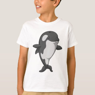 Camiseta Ballena asesina en el gimnasio del yoga en pie