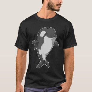 Camiseta Ballena asesina en el gimnasio del yoga en pie