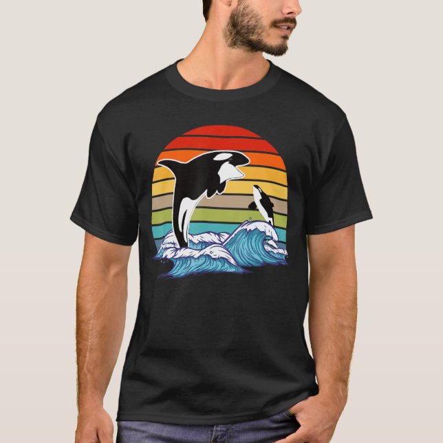 Camiseta Ballena asesina Retro Orca (Anverso)