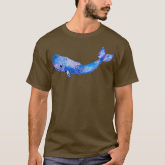 Camiseta Ballena azul acuarela