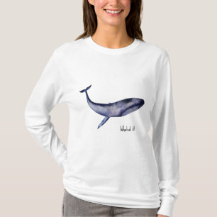Camiseta Ballena azul acuarela