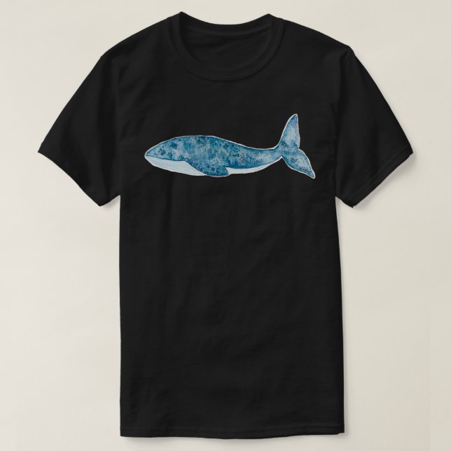 Camiseta Ballena azul acuarela 1 (Diseño del anverso)