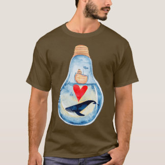 Camiseta Ballena azul acuarela 4