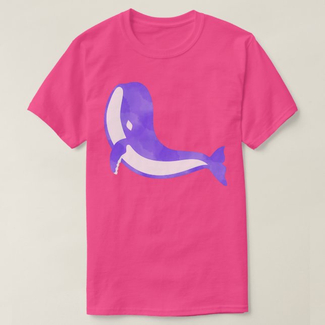 Camiseta ballena azul acuática 1 (Diseño del anverso)