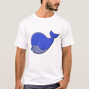 Camiseta Ballena Azul Adorable Kawaii Animal Marino
