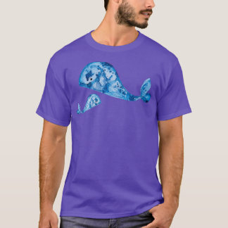 Camiseta Ballena azul con pintura para bebé