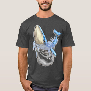 Camiseta Ballena azul en la bolsa por derholle