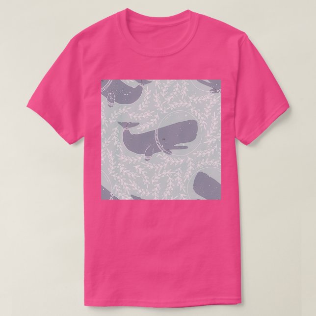 Camiseta Ballena azul en un animal espacial (Diseño del anverso)