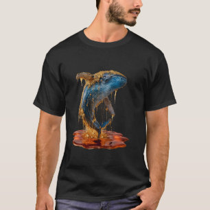 Camiseta Ballena Azul Hombres Mujer Estética Miel Dorada Az
