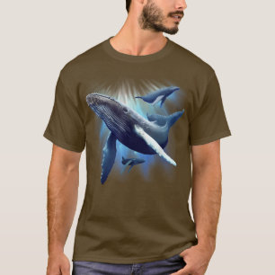 Camiseta Ballena azul jorobada mar marino Océano animal Sal