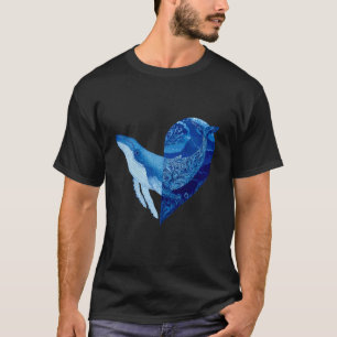 Camiseta Ballena Azul Mamífero Arte Mar Océano Animal Yubar