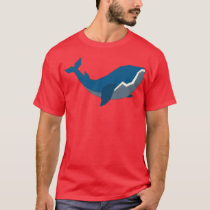 Camiseta ballena azul mínimo agua de animales salvajes mar