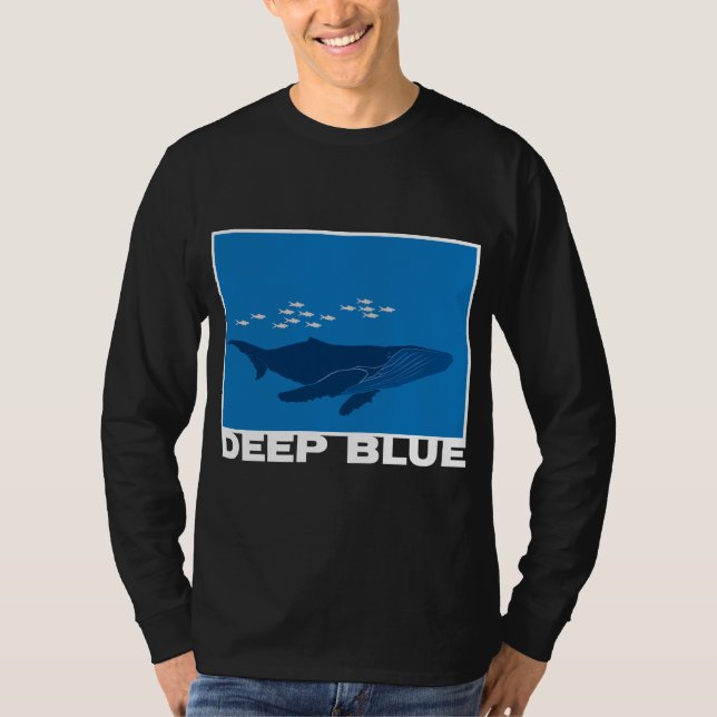 Camiseta Ballena azul profunda (Anverso)