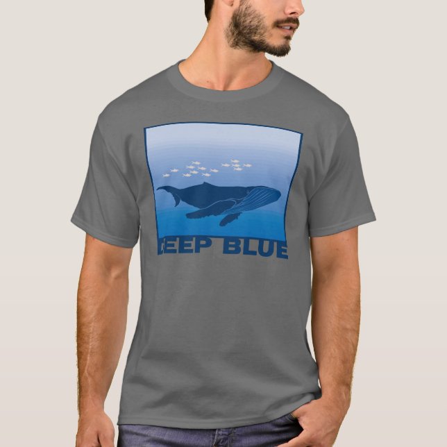 Camiseta Ballena azul profunda (Anverso)