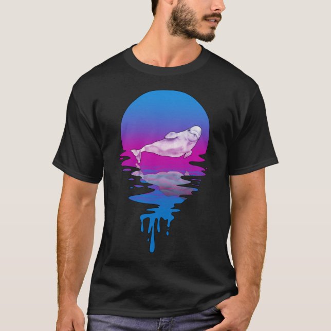 Camiseta Ballena Beluga Retro Vintage (Anverso)
