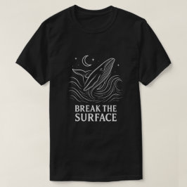 Camiseta Ballena Brillante Arte de Línea Océano Poder