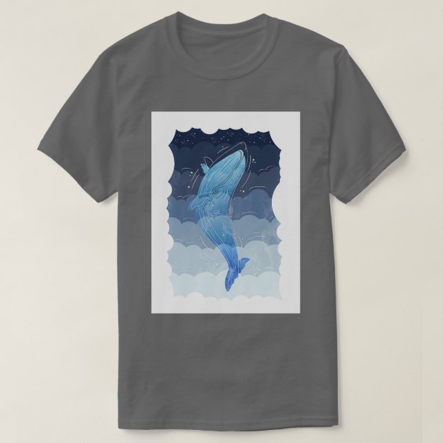Camiseta Ballena celeste 1 (Diseño del anverso)