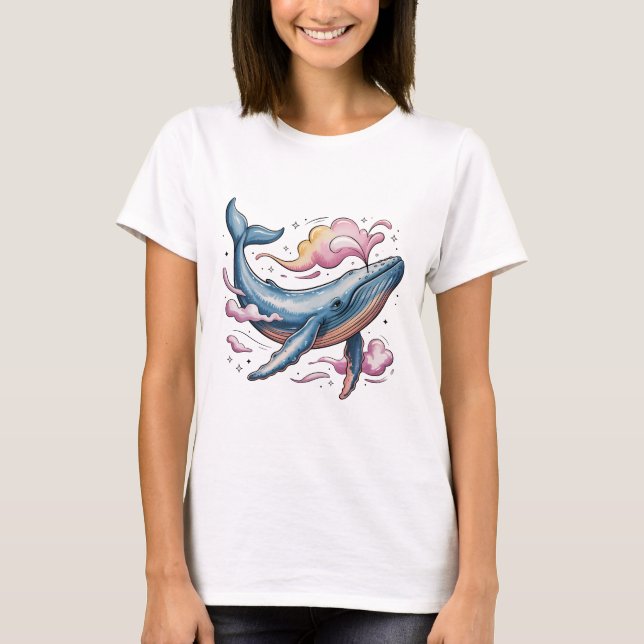 Camiseta Ballena Celestial Soñadora (Anverso)