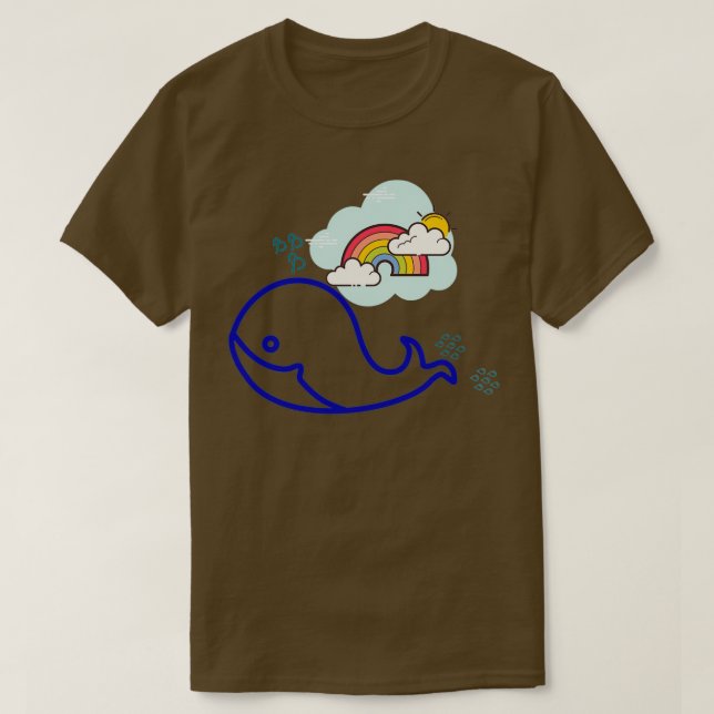 Camiseta ballena con el animal arcoiris Lover (Diseño del anverso)