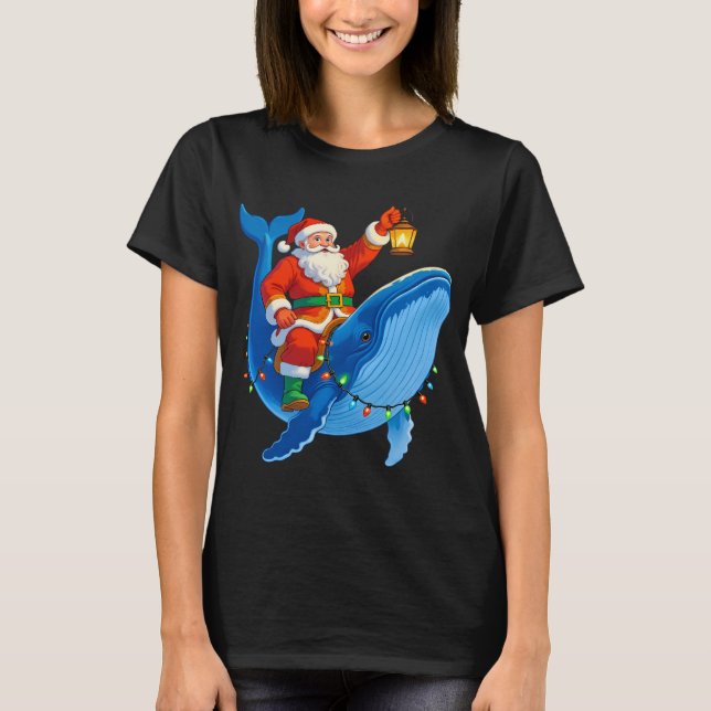 Camiseta Ballena con Papá Noel (Anverso)
