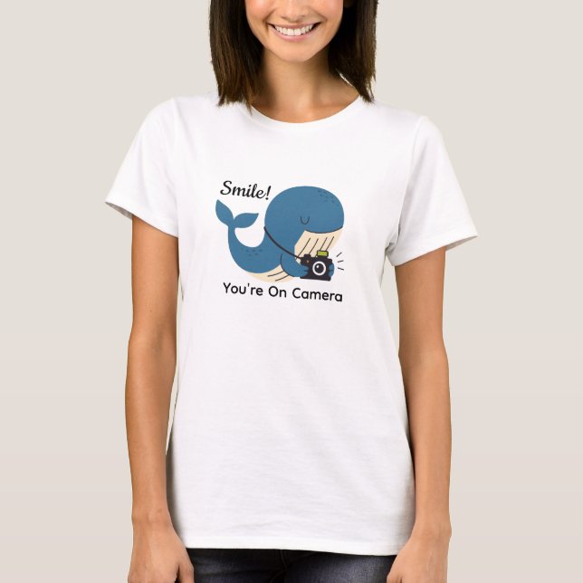 Camiseta Ballena corta con cámara (Anverso)