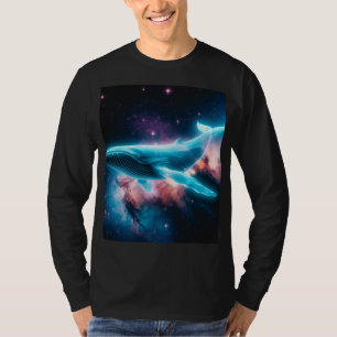 Camiseta Ballena cósmica etérea en arte espacial galáctico