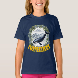 Camiseta Ballena de Connecticut con Laurel de Montaña