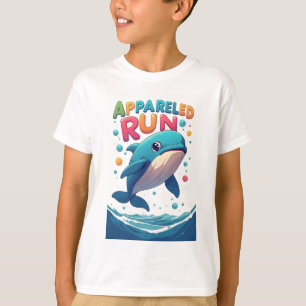 Camiseta Ballena de Dibujos Animados: Carrera Vestida