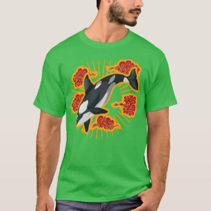 Camiseta Ballena De Esquina Flotando En Las Nubes