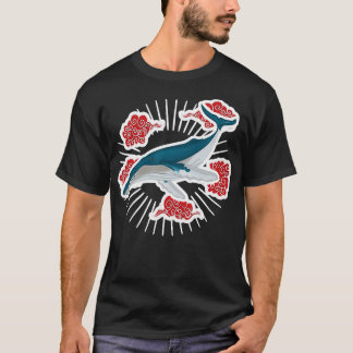 Camiseta Ballena De Esquina Flotando En Las Nubes
