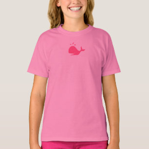 Camiseta Ballena de Glow_red-on-pink del océano