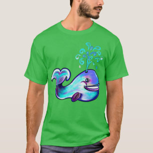 Camiseta Ballena de joroba que rocía agua al aire Pl