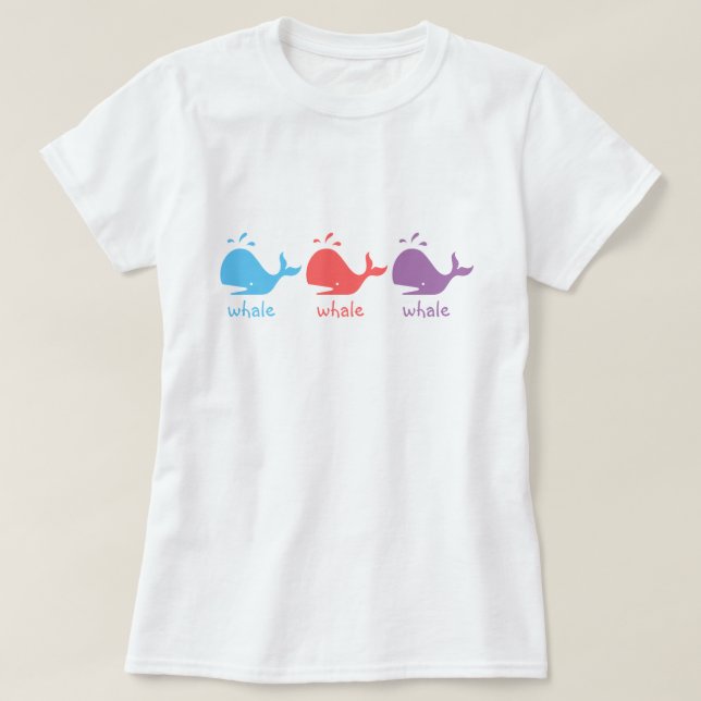 Camiseta Ballena de la ballena de la ballena (Diseño del anverso)