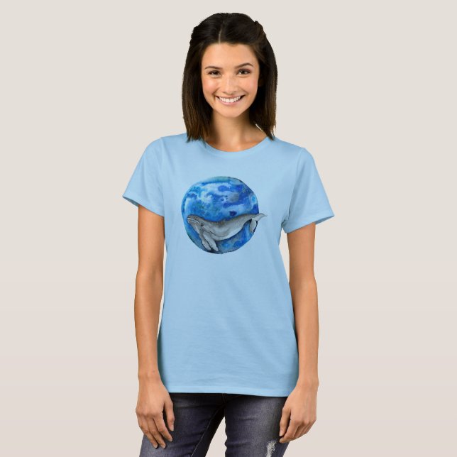 Camiseta Ballena de la Tierra Azul (Anverso completo)