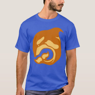 Camiseta ballena de naranja quemada