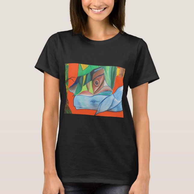 Camiseta ballena de pescado (Anverso)