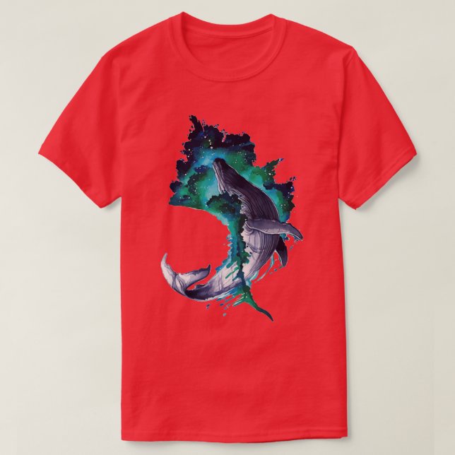 Camiseta ballena de salto acuático 2 (Diseño del anverso)