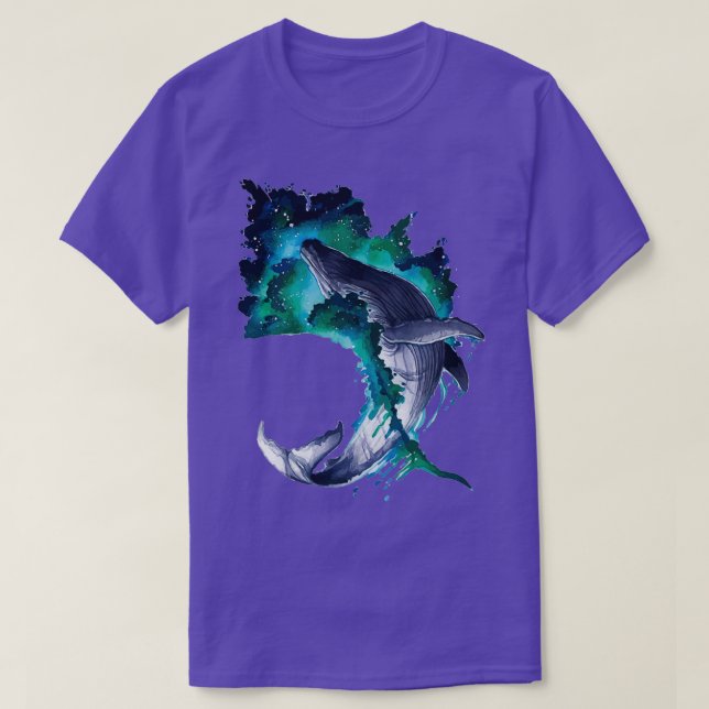 Camiseta Ballena de saltos acuarela 1 (Diseño del anverso)