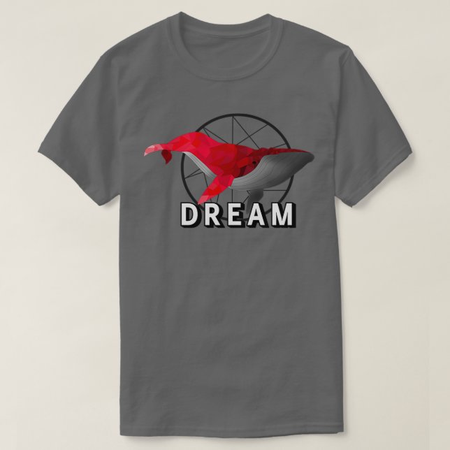 Camiseta Ballena de sueño rojo (Diseño del anverso)
