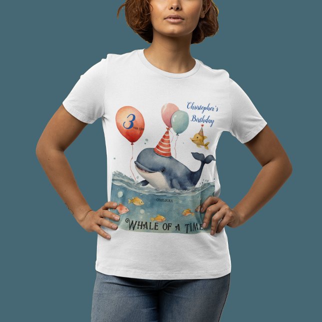 Camiseta Ballena de un niño de primer año cumpleaños mamá (Subido por el creador)