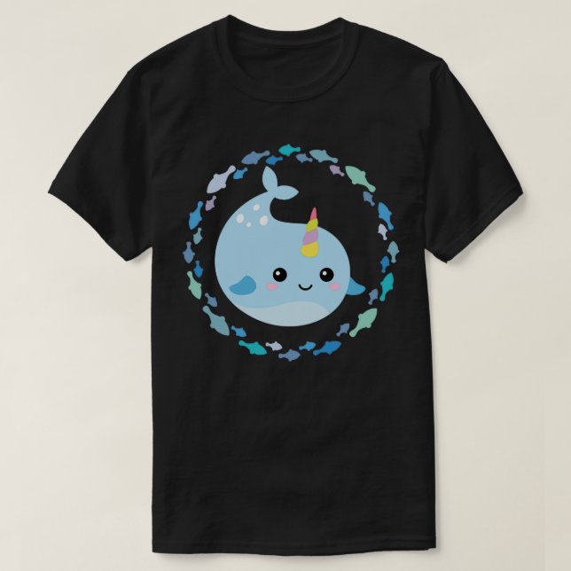 Camiseta Ballena de unicornio pequeña 1 (Diseño del anverso)