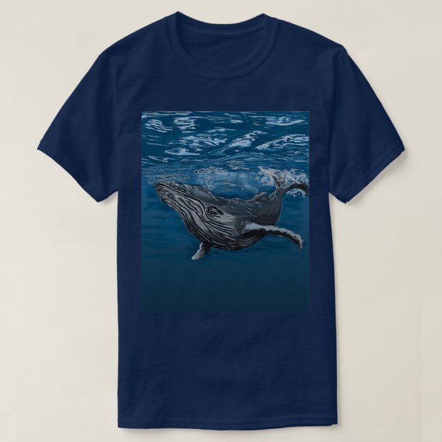 Camiseta Ballena en el Gran Azul (Diseño del anverso)