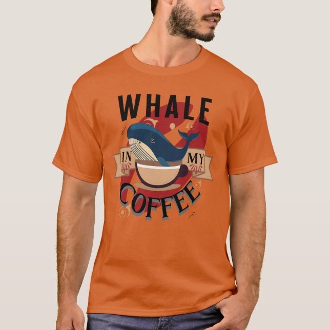 Camiseta Ballena en mi amigo café (Anverso)