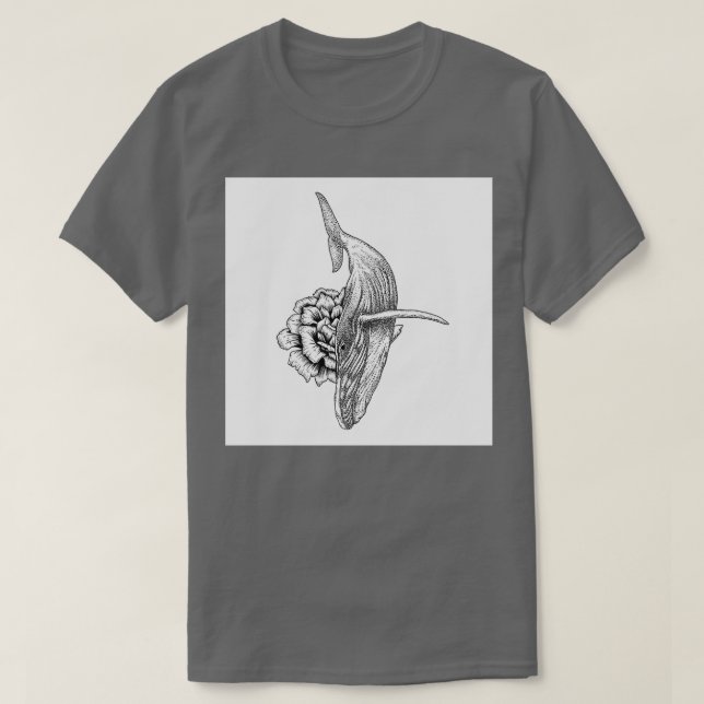 Camiseta Ballena floral 3 (Diseño del anverso)