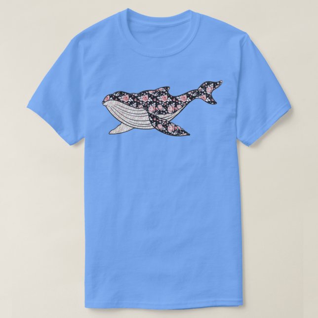 Camiseta Ballena floral 5 (Diseño del anverso)