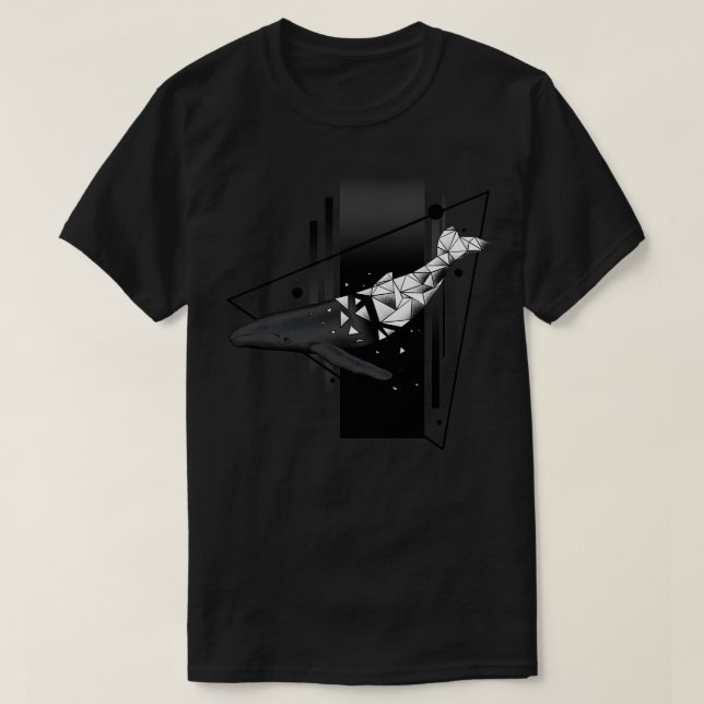 Camiseta Ballena geométrica abstracta (Diseño del anverso)